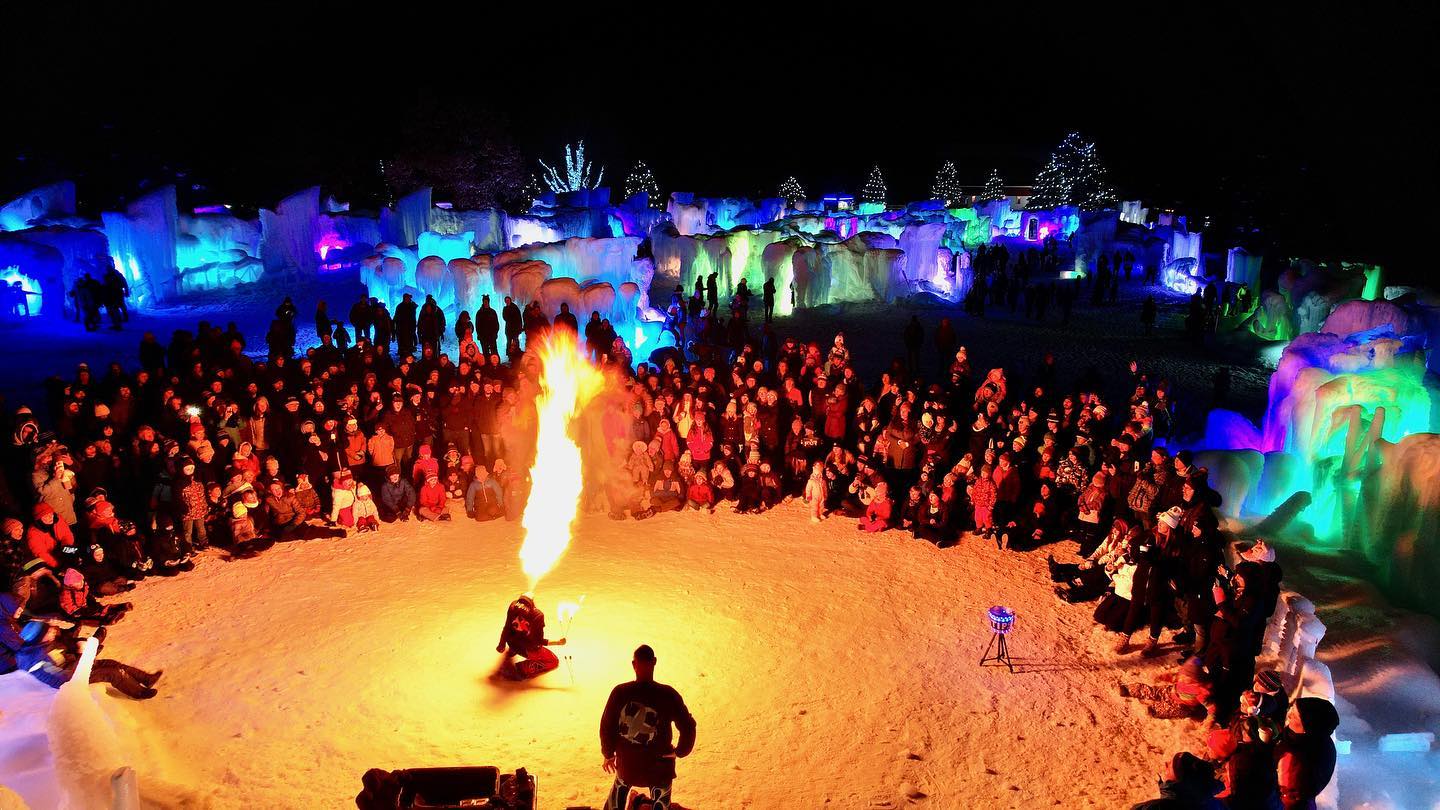 Fire and Ice Show Fire Breathing at The Ice Palace